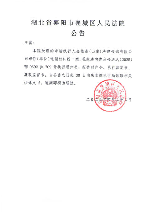 关于（2025）鄂0602执709号执行公告.png