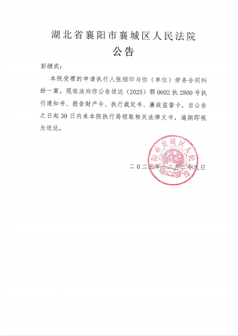 关于（2025）鄂0602执2800号执行公告.png